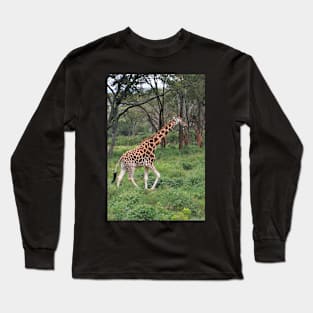 Rothschild's Giraffe In The Bush, Kenya Long Sleeve T-Shirt